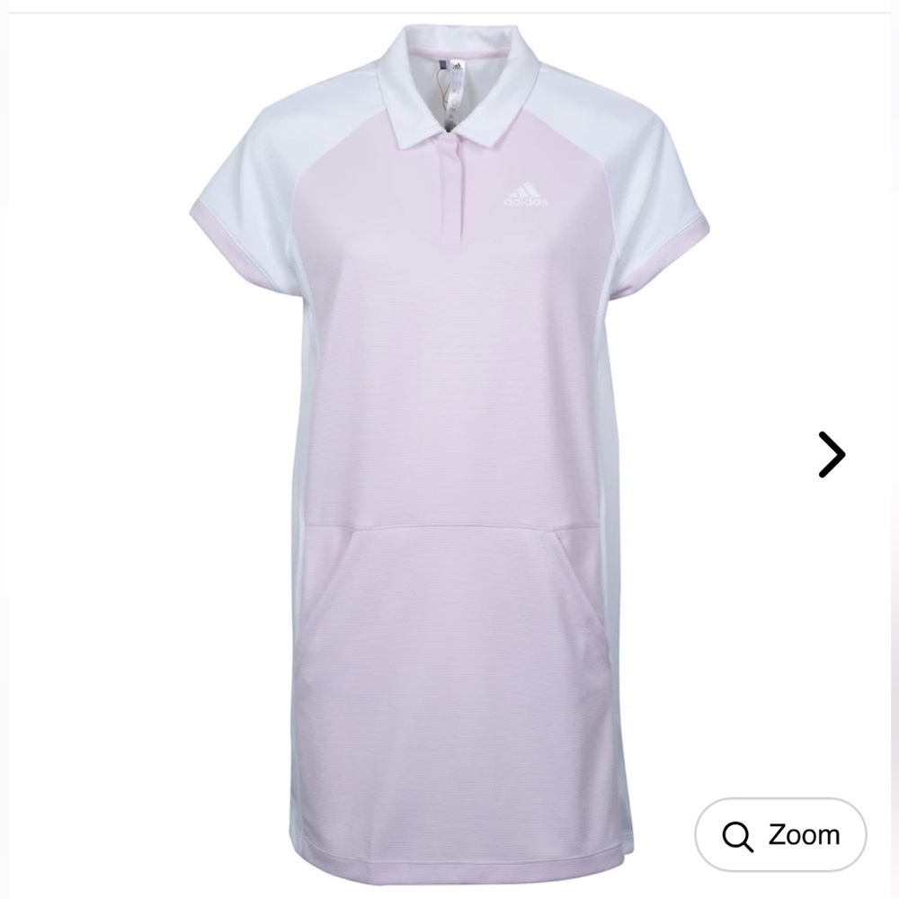 ADIDAS X PAULA CREAMER COLORBLOCK GOLF DRESS PINK WHITE SIZE SMALL NWT